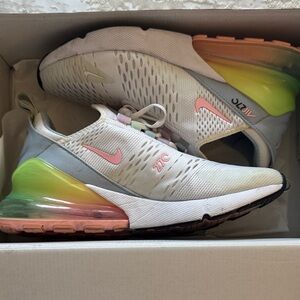 Nike Air Max 270 with Pink and Green Accents